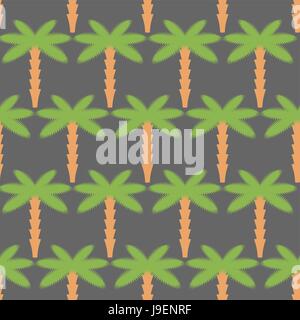Palms seamless pattern. Background of tropical trees. Vector illustration of nature of ungle Stock Vector