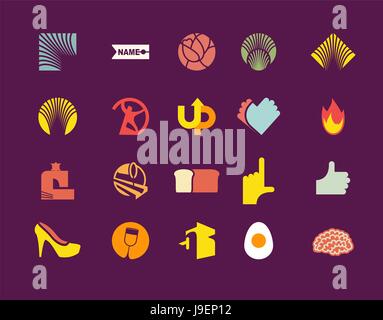 Abstract Vector Logo Design Elements Collection Stock Vector
