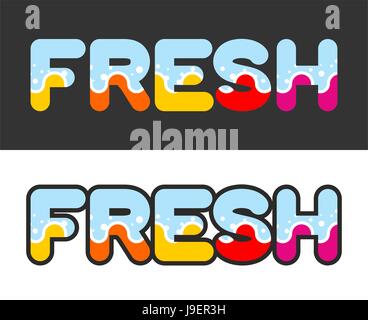Fresh. Letters for logo and emblem. Vector illustration Stock Vector