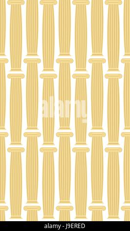 Greek Column background. Vector seamless architectural pattern Stock Vector