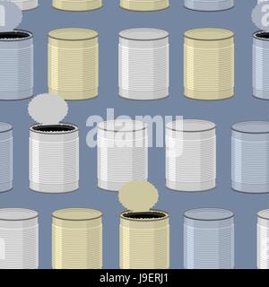 Tin seamless pattern. Color Tincan background. Stock Vector