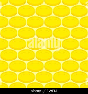 Seamless pattern gold coins, money. Vector background cash Stock Vector