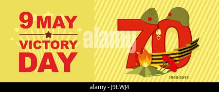 9 May. Victory day. Banner vector Stock Vector