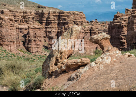 Sharyn Canyon National Park and the Valley of Castles, Tien Shan Mountains, Kazakhstan Stock Photo