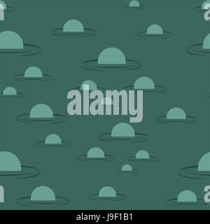 Swamp seamless pattern. Big green morass texture. Bubbles on background marsh mire Stock Vector