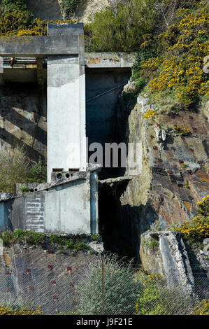 Remains of Summerland building in Douglas, Isle of Man showing swimming pool area Stock Photo