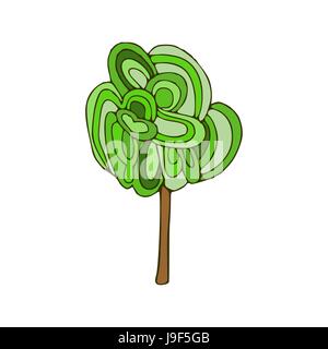 Tree doodle. Ethnic Hand drawing plant isolated Stock Vector