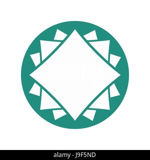 Halal Islamic template symbol. East ornament for emblem. Muslim sign for food Stock Vector