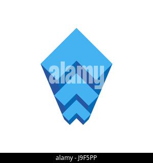 Geometric staircase architectural Bureau logo. Abstract logo for construction of real estate Stock Vector