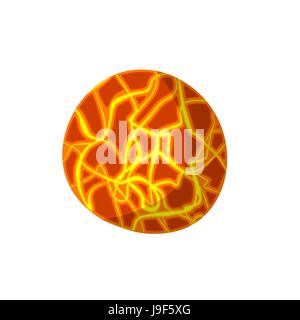 Mars isolated cartoon style. Red  Planet of the solar system on a white background Stock Vector