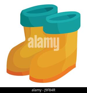 Winter boots icon, cartoon style Stock Vector