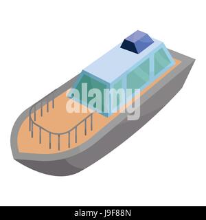 Powerboat icon, cartoon style Stock Vector