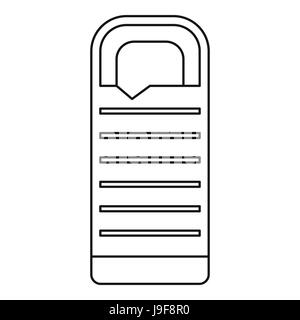 Tourist sleeping bag icon, outline style Stock Vector