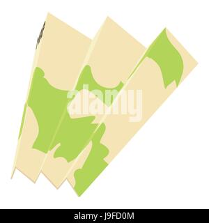 Map icon, isometric 3d style Stock Vector