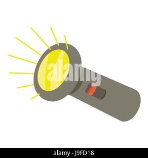 Flashlight icon, isometric 3d style Stock Vector
