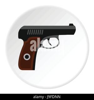 Revolver front view. Gun isolated. Vector illustration Stock Vector ...