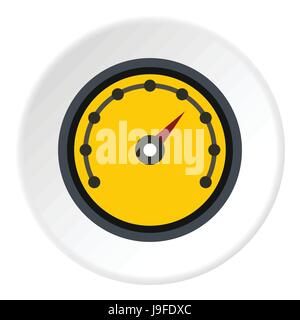 Speedometer with dot notation icon, flat style Stock Vector Image & Art ...