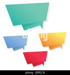 Colorful speech bubbles, vector illustration Stock Vector