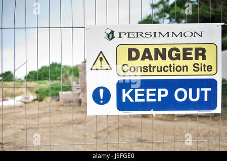 New building construction sites in Norfolk Stock Photo