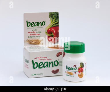 Beano, Alpha-Galactosidase Enzyme Tablets For Gas Prevention Stock ...