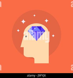 Efficiency of competence concept. Flat design. Isolated on color background Stock Vector