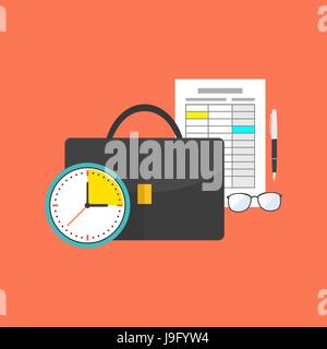 Management concept. Flat design. Isolated on color background Stock Vector