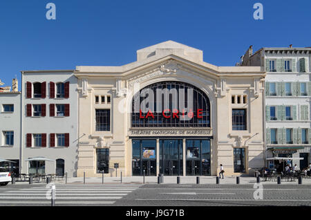 La Criée Theatre or Theater on the Quay or Quayside of the Vieux Port or Old Port  Marseille or Marseilles France Stock Photo