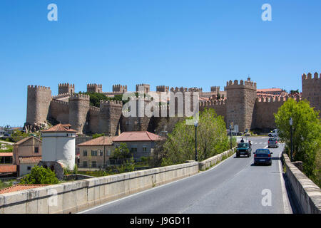 Spain, Castilla Leon Community, Avila City, Western Walls, Stock Photo