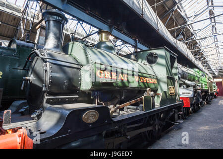 England, Oxfordshire, Didcot, Didcot Railway Centre, Vintage Steam Trains, Stock Photo