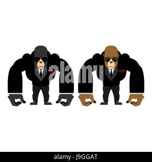 Gorilla wearing a tie illustration Stock Vector Image & Art - Alamy