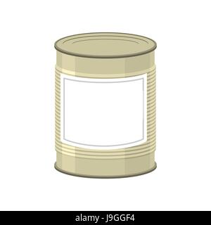 Cans isolated. Tin bank on white background Stock Vector