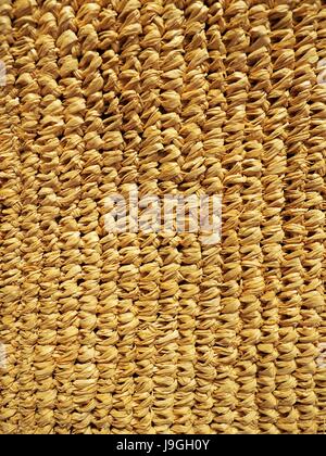 Wood handicraft weaved, plaited texture, pattern and design of Asian or Slavic style for background. Stock Photo