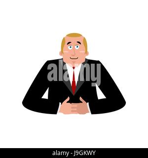 President isolated icon. Big boss. Director in office. Chief Worker Stock Vector