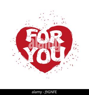 For your heart emblem. illustration for Valentines Day Stock Vector