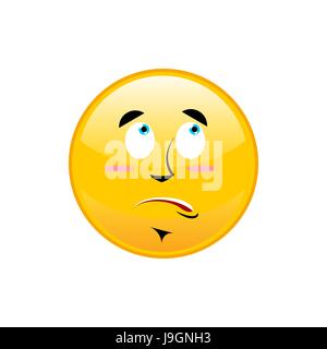 Surprised Emoji isolated. astonished yellow circle emotion isolated Stock Vector