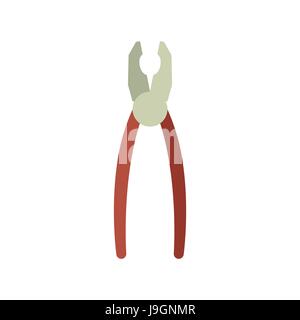 pliers isolated. Tool on white background. turn-screw flat Stock Vector
