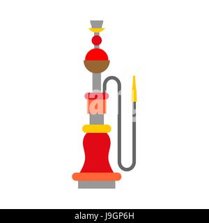 Hookah isolated. Device for smoking on white background Stock Vector