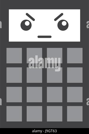 kawaii calculator cartoon Stock Vector