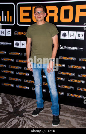 Madrid, Spain. 01st June, 2017. DJ Brian Cross during photocall Euro Summer Party in Madrid on Thursday 01 June 2017 Credit: Gtres Información más Comuniación on line,S.L./Alamy Live News Stock Photo