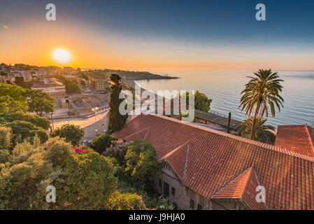 Tarragona townscape at sunrise,Spain. Stock Photo