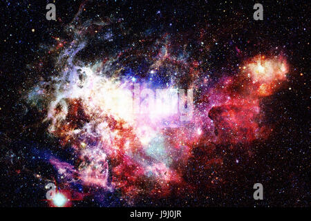 Nebula and stars in deep space. Elements of this image furnished by NASA. Stock Photo