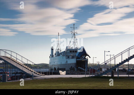 Denmark, Funen, Faaborg, island ferry Stock Photo