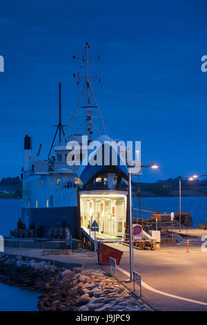 Denmark, Funen, Faaborg, island ferry, dusk Stock Photo