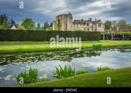 Hever Castle, England -  April 2017 : Hever Castle  located in the village of Hever, Kent, built in the 13th century, historical home of Ann Boleyn, t Stock Photo