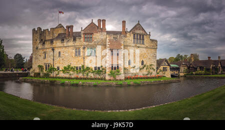 Hever Castle, England -  April 2017 : Hever Castle  located in the village of Hever, Kent, built in the 13th century, historical home of Ann Boleyn, t Stock Photo