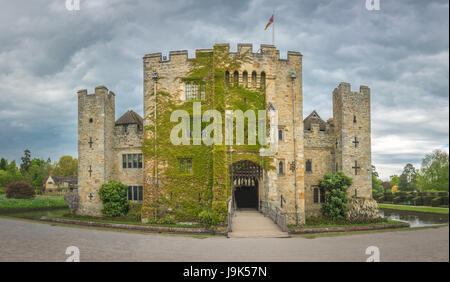 Hever Castle, England -  April 2017 : Hever Castle  located in the village of Hever, Kent, built in the 13th century, historical home of Ann Boleyn, t Stock Photo