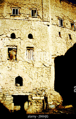 Old mubrick houses, Bahla, Oman Stock Photo