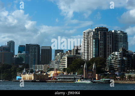 Luna Park at Milsons Point, Sydney Harbour, North Sydney, New South Wales, NSW, Australia Stock Photo