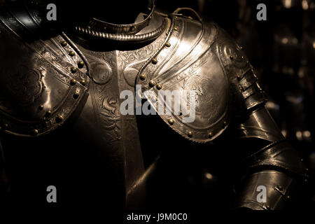 Suit of armour in the Tower of London, UK Stock Photo