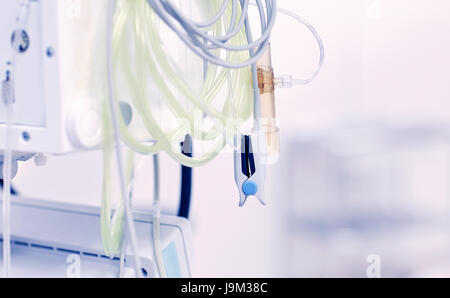 sensors at hospital ward or operating room Stock Photo
